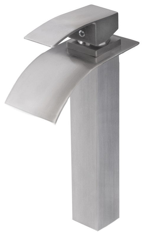 Novatto NSFC-AN136BN Natural Granite Stone Vessel Sink Set - Brushed Nickel