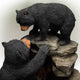 36" Tall Outdoor 2 Bears Climbing on Rainforest Water Fountain