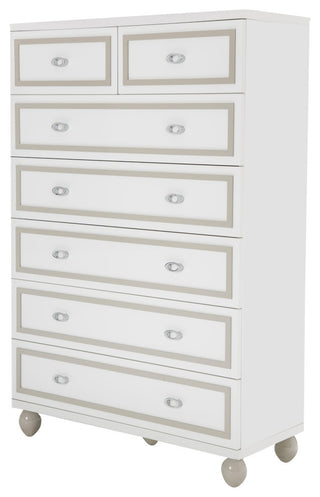 Full front view of the Sky Tower 7-Drawer Chest on white background (entire product visible).
