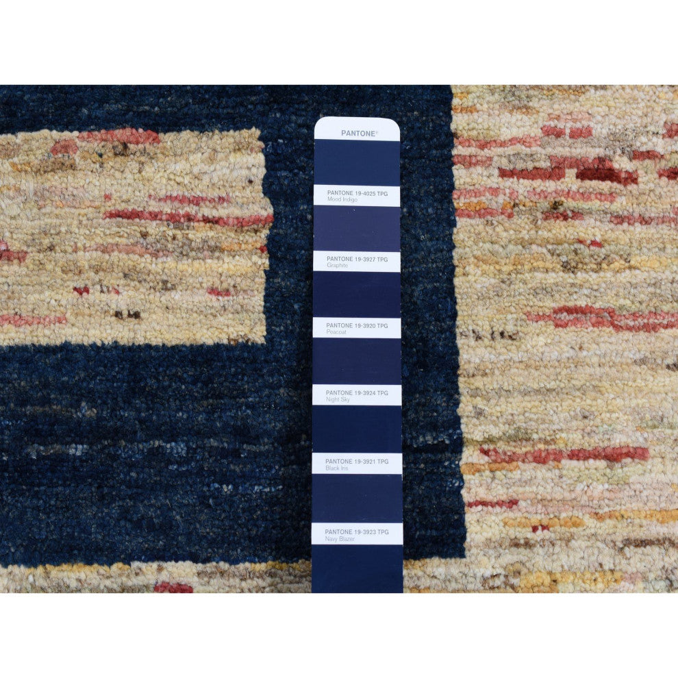 Tan Brown Pure Wool Peshawar Gabbeh Hand Knotted On Clearance Rug 5'7"x8'