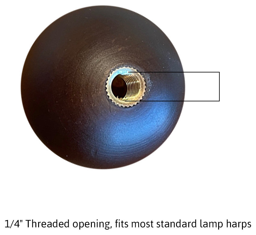 1.5"H Walnut Dark Ball Finish Lamp Finial