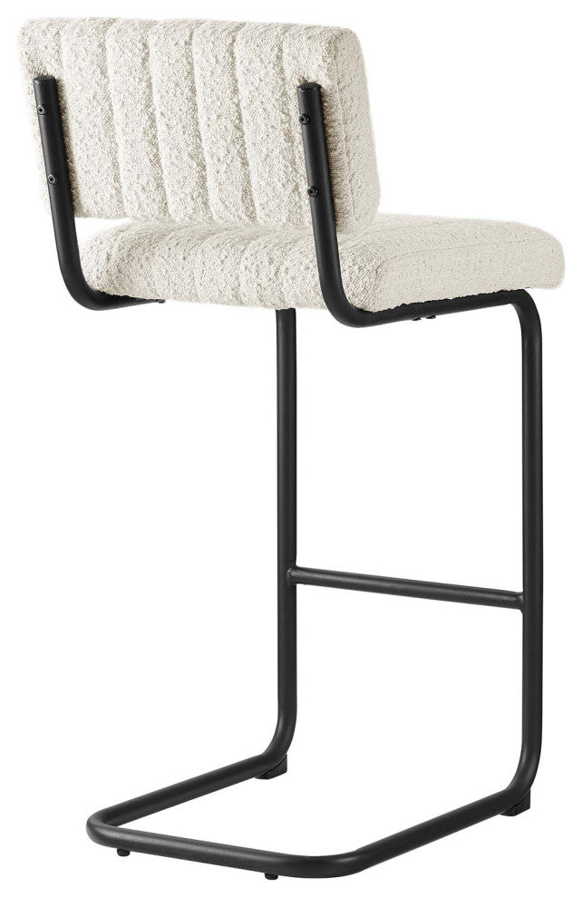 Parity Boucle Counter Stools, Set of 2, Black Ivory