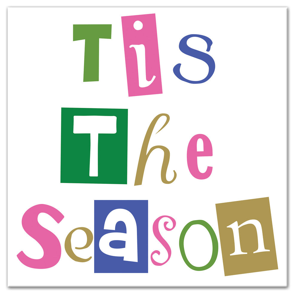 "Tis the Season" Canvas Wall Art, 16"x16"