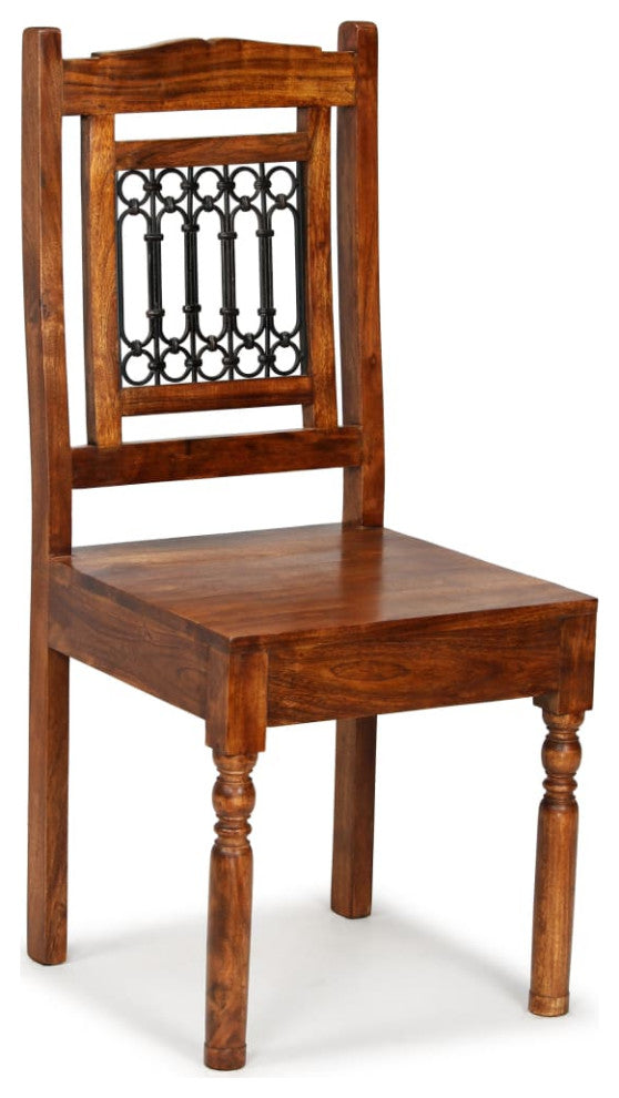 vidaXL Dining Chairs 2 pcs Solid Wood With Sheesham Finish Classic