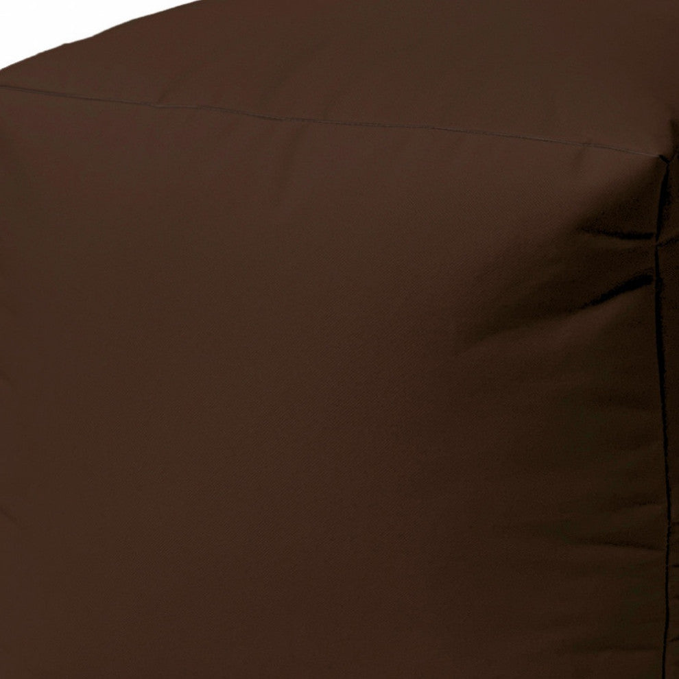 17  Cool Dark Chocolate Brown Solid Color Indoor Outdoor Pouf Ottoman
