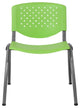 Hercules Series 880 lb. Capacity Green Plastic Stack Chair With Titanium Frame