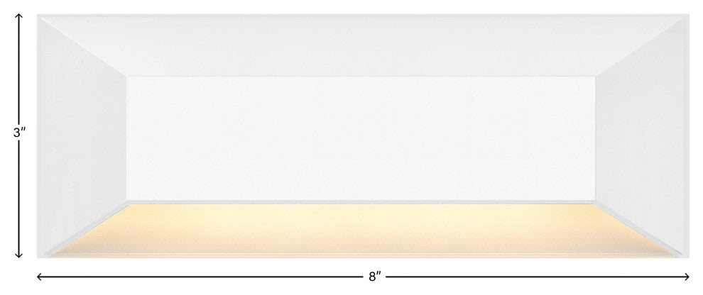 Hinkley Nuvi Large Rectangular Deck Sconce, Matte White