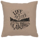 Image Pillow 16x16 Life is Better Cotton Alabaster