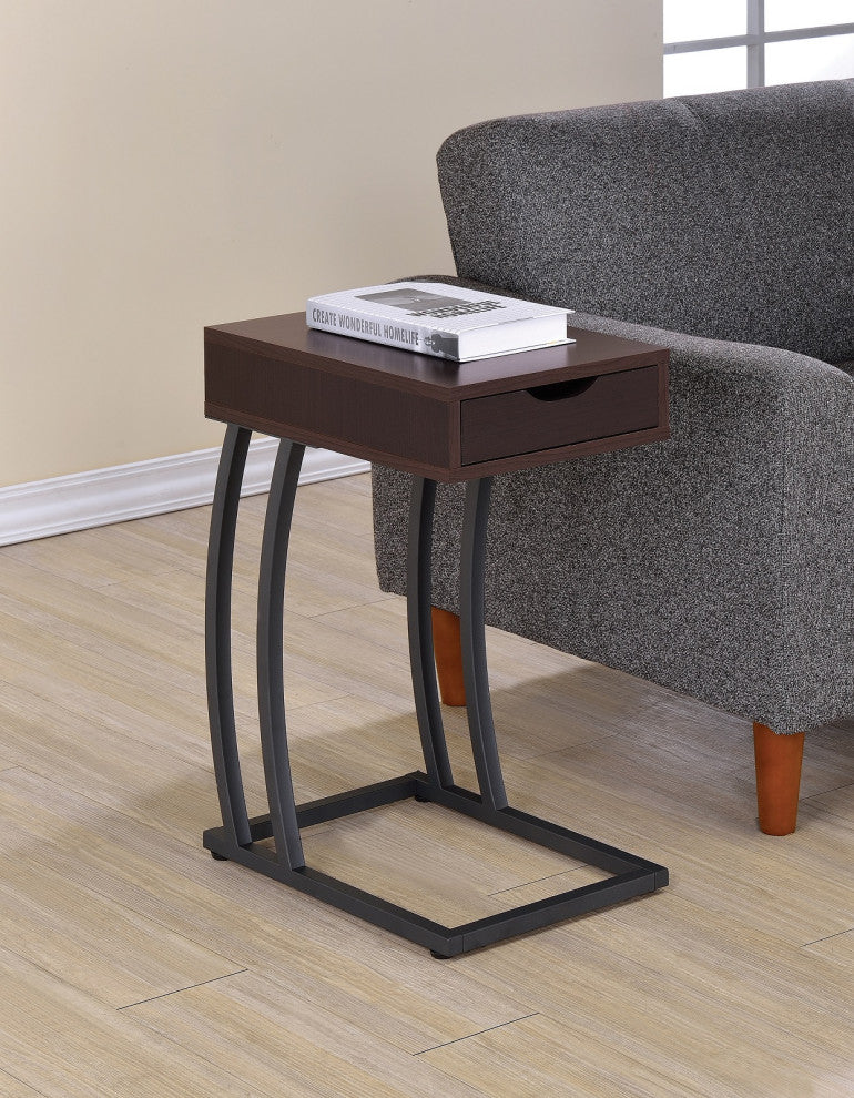 Accent Table with Storage Drawer, Cappuccino