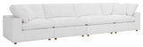 Commix Down Filled Overstuffed 4-Piece Sectional Sofa Set, Pure White
