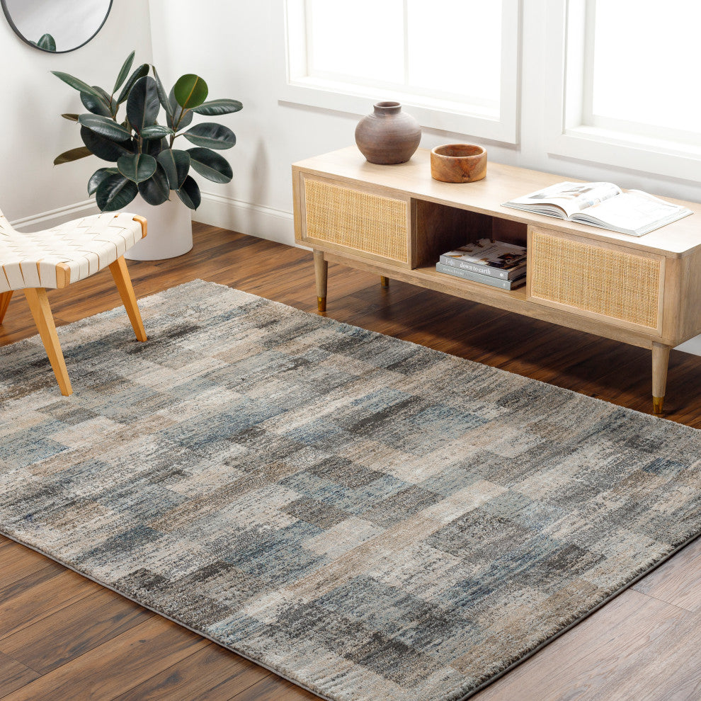 Surya Montana MTN-2310 Machine Woven Area Rug, Grey, 7'10" x 10'