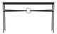 Equus Console Table, Black Finish - Bronze Accents - Black Leather Strap