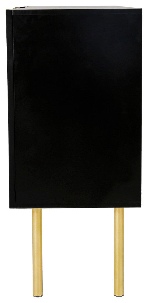 TATEUS 47" Modern dining Buffets sideboard Kitchen Cabinet, Black
