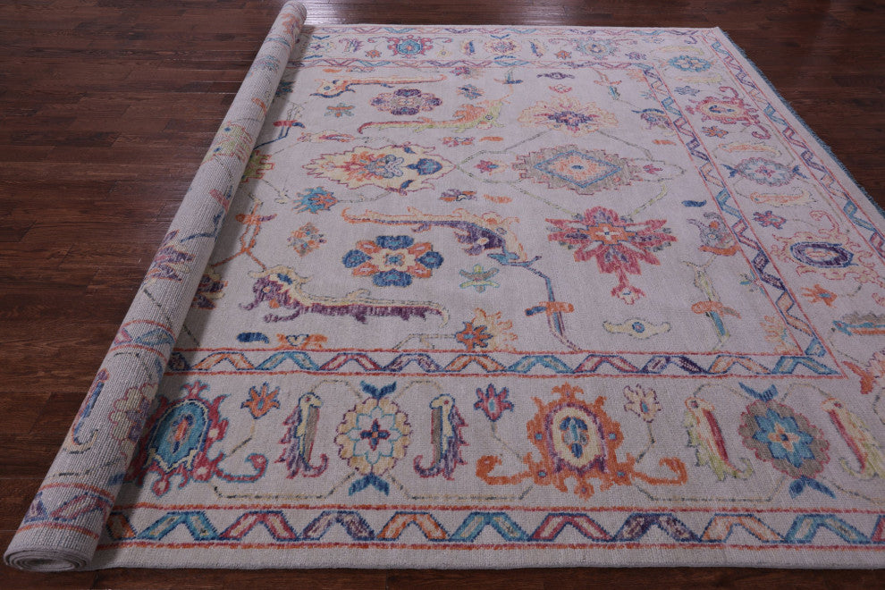 10' 4" X 13' 10" Turkish Oushak Handmade Wool Rug - Q16105