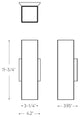 4" LED Square Cylinder, White