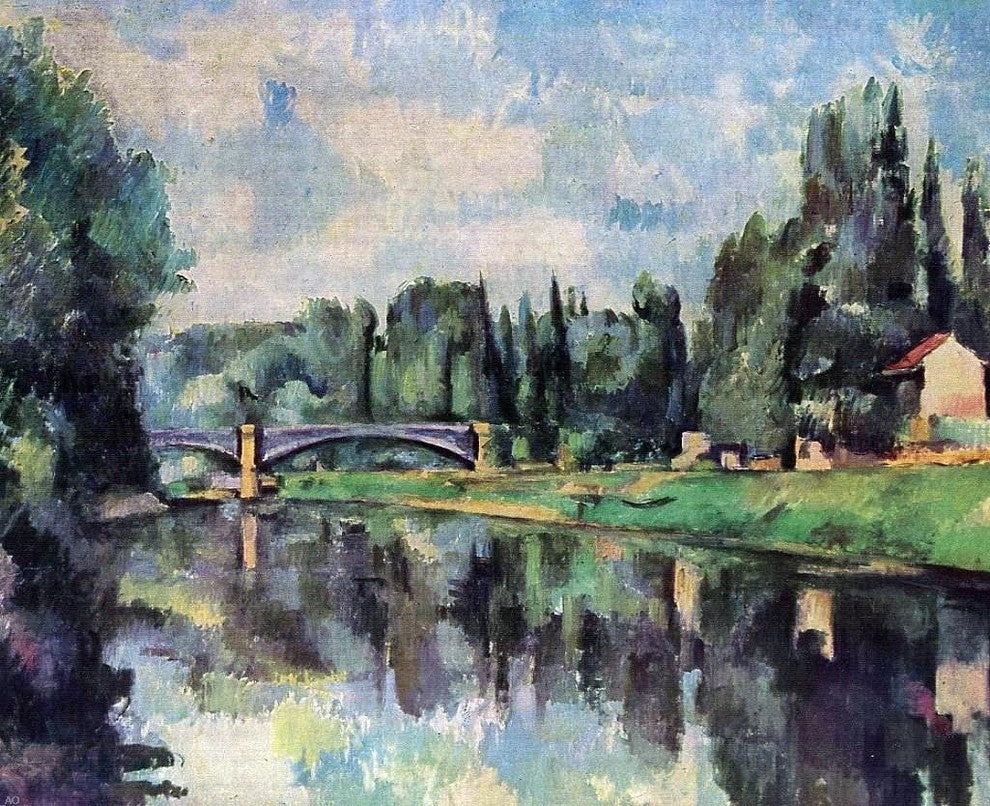 Paul Cezanne Bridge over the Marne, 20"x25" Wall Decal