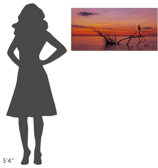 "Quiet Evening" Stretched Canvas Giclee by Verdon, 36x18"
