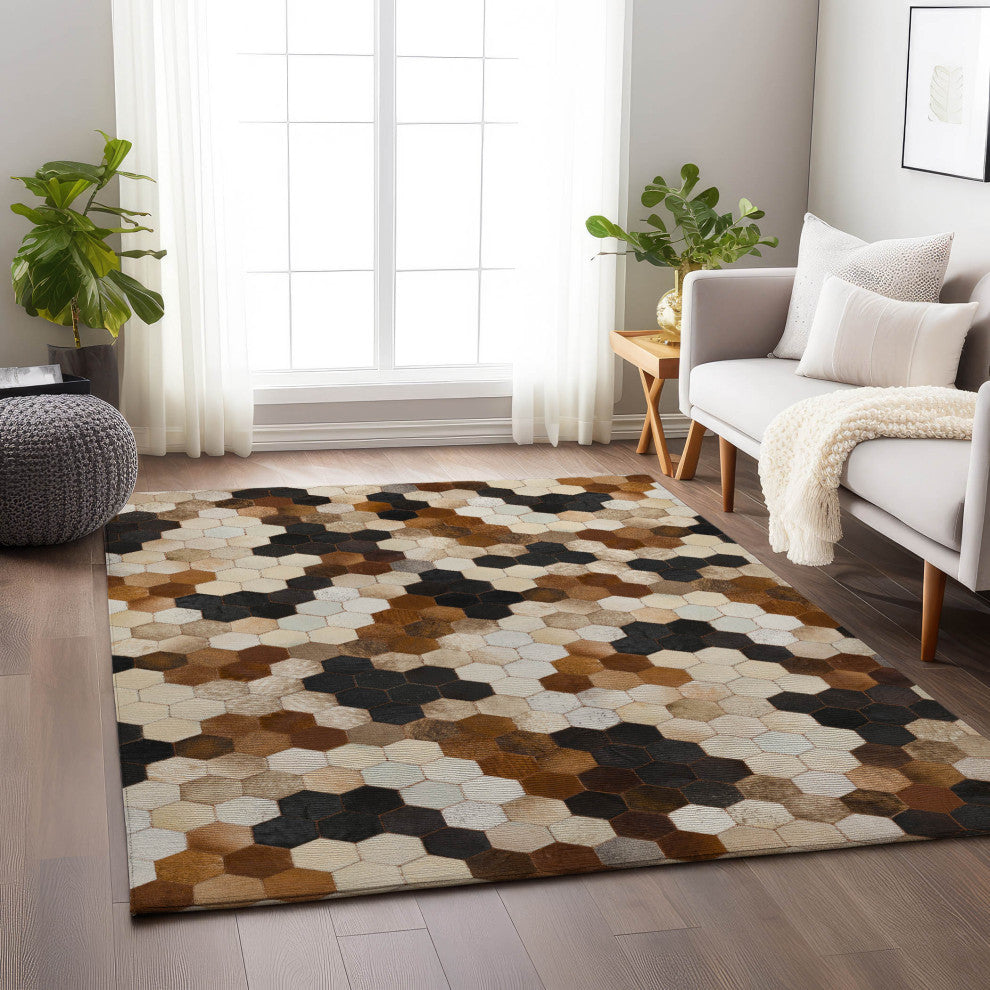 Addison Premium Washable Mayfield AMF104 Paprika 3' x 5' Rug