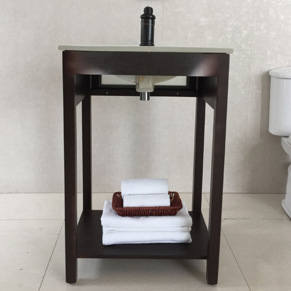 24" Single Sink Vanity-Manufactured Wood-Espresso
