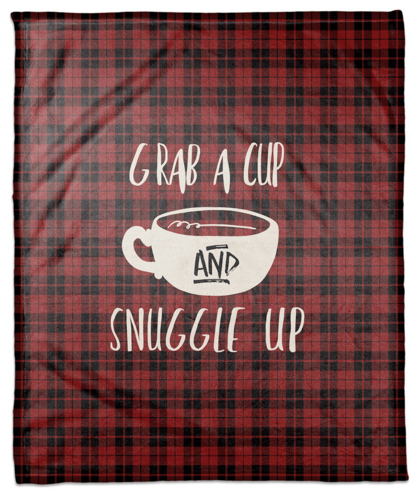 Grab a Cup and Snuggle Up 50x60 Coral Fleece Blanket