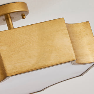 3-Light Modern Gold Semi-Flush Mount Lighting