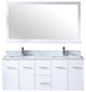 60" Double Vanity With Carrera Marble Top and Sinks