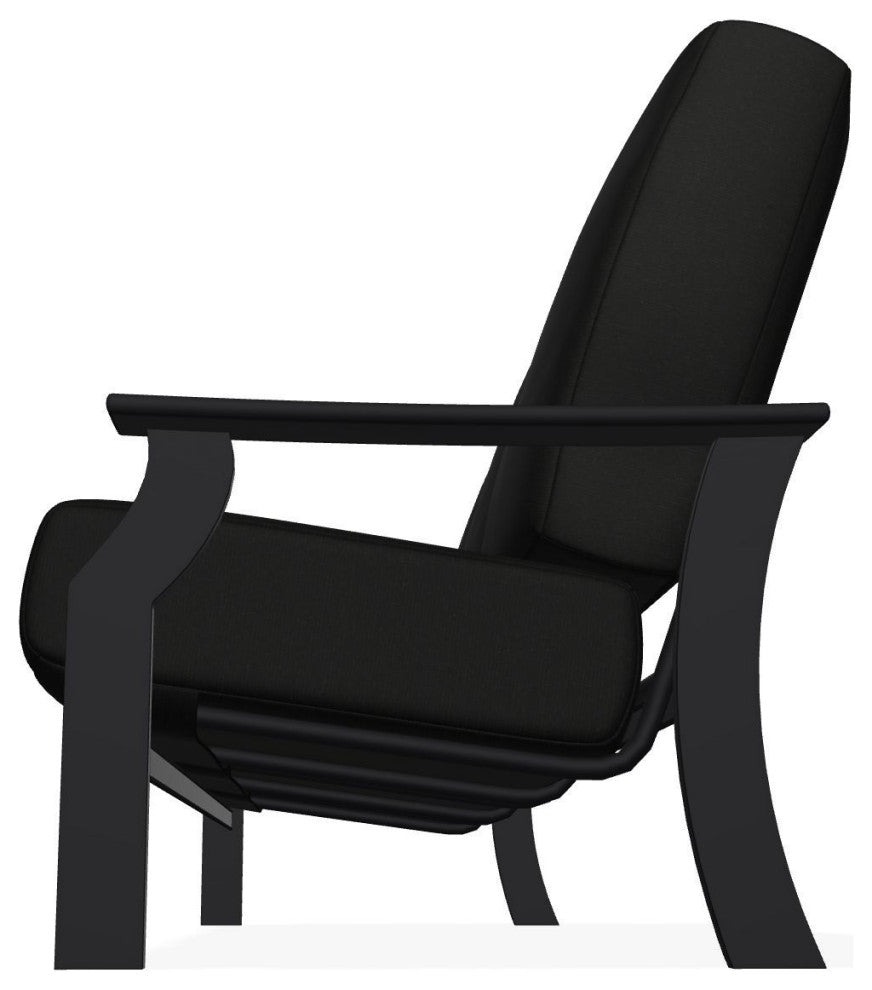 St. Catherine Deep Seat 3-Seat Outdoor Sofa, Black/Black