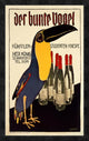 "Der Bunte Vogel" Framed Canvas Giclee by Albert Weisgerber, 20x32"