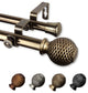 Vanna 13/16" Double Curtain Rod Antique Brass
