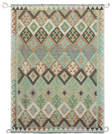 Sun Faded Flatweave Muhaimin Rust/Ivory Rug, 4'9x6'7