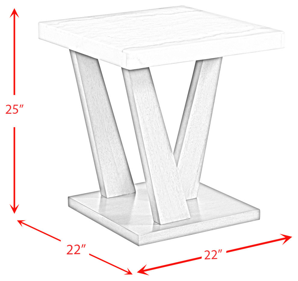 Picket House Furnishings Graham Square End Table in Grey