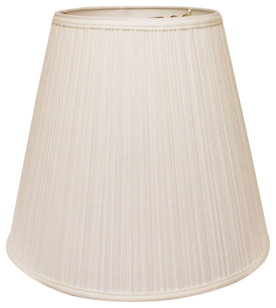 16" White Deep Empire Broadcloth Lampshade