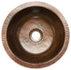 Premier Copper Products BR14DB2 14" Round Copper Bar Sink w/ 2" Drain Opening