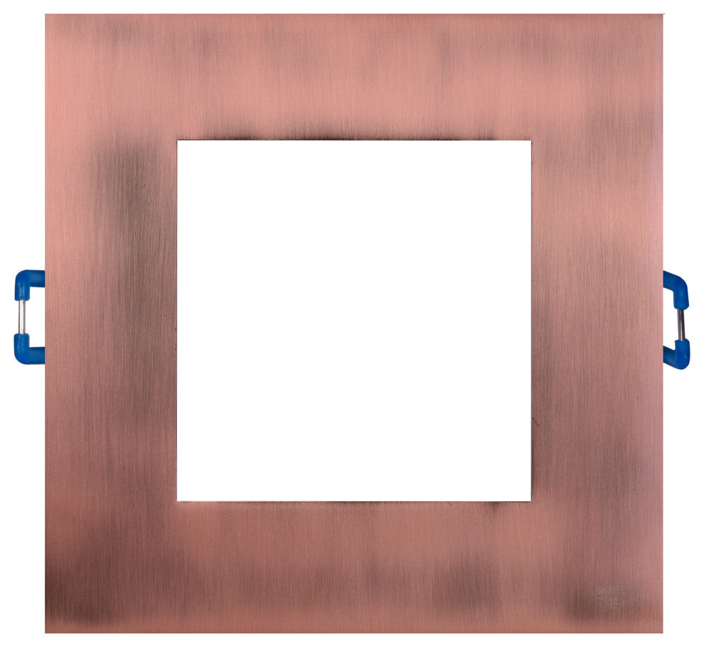 DLE6 Series 6" Square Downlight, Aged Copper, 3000k