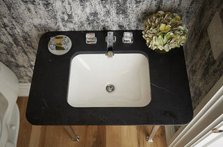 Perfect Under-Mount Basin, Soft Rectangle With Overflow, Glazed