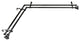 Aldo 13/16 inch Double Corner Window Curtain Rod, Black, 120-170"