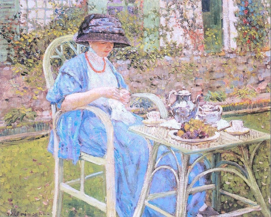 Frederick Carl Frieseke Breakfast in the Garden Wall Decal