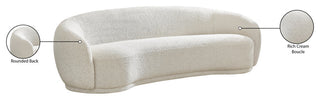 Hyde Boucle Fabric Upholstered, Cream, Sofa