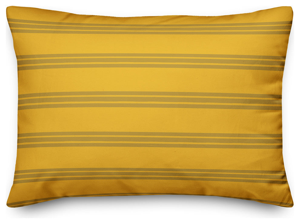 Yellow Stripes Throw Pillow