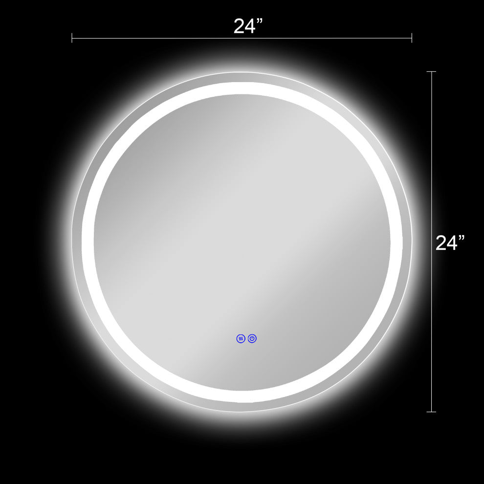 CHLOE Lighting LUMINOSITY Round TouchScreen LED Mirror