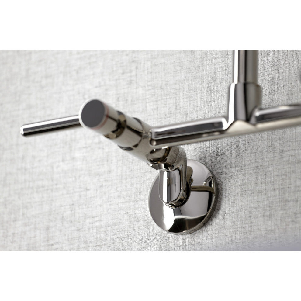 KS823PN Concord Two-Handle Wall-Mount Kitchen Faucet, Polished Nickel