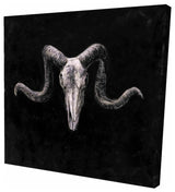 Skeleton Skulls Grunge Style Print On Wrapped Canvas, 24"x24"