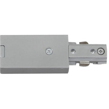 Volume Lighting V2722 4"W Live End Power Feeds for 1 Circuit Line - Silver Gray