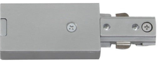 Volume Lighting V2722 4"W Live End Power Feeds for 1 Circuit Line - Silver Gray