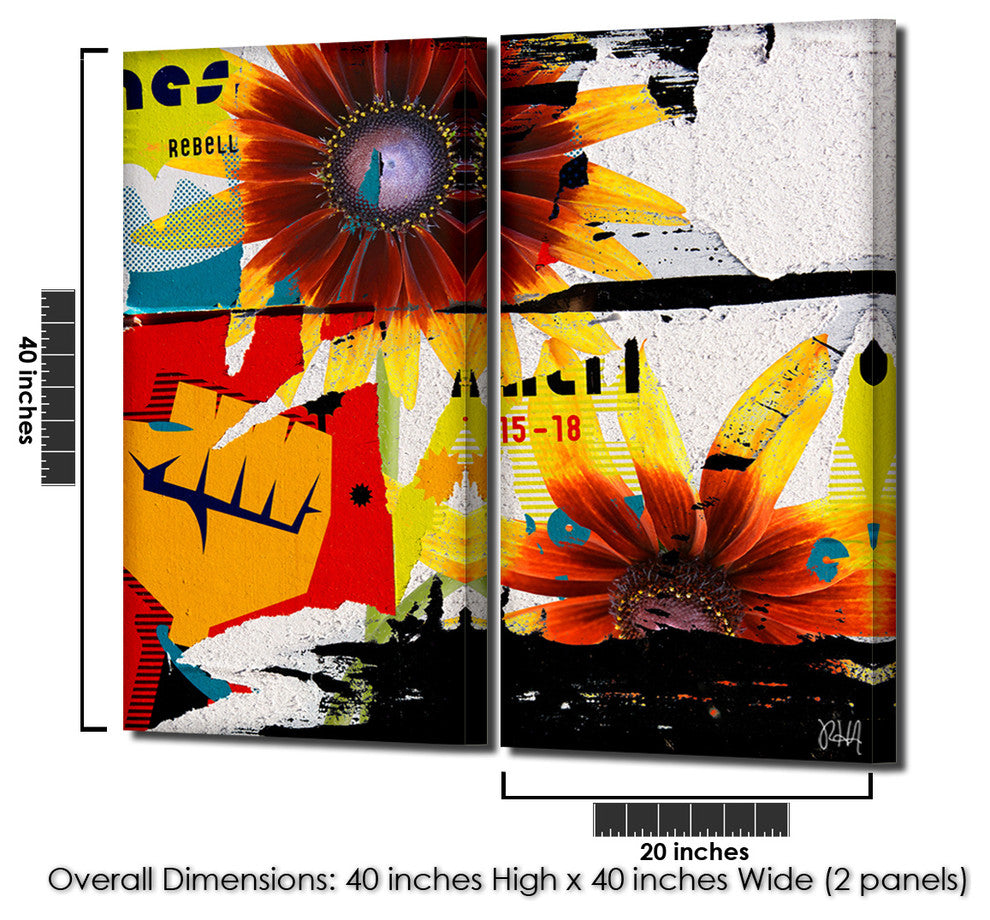 Painted Petals LXVI Canvas Art, 2-Piece Set