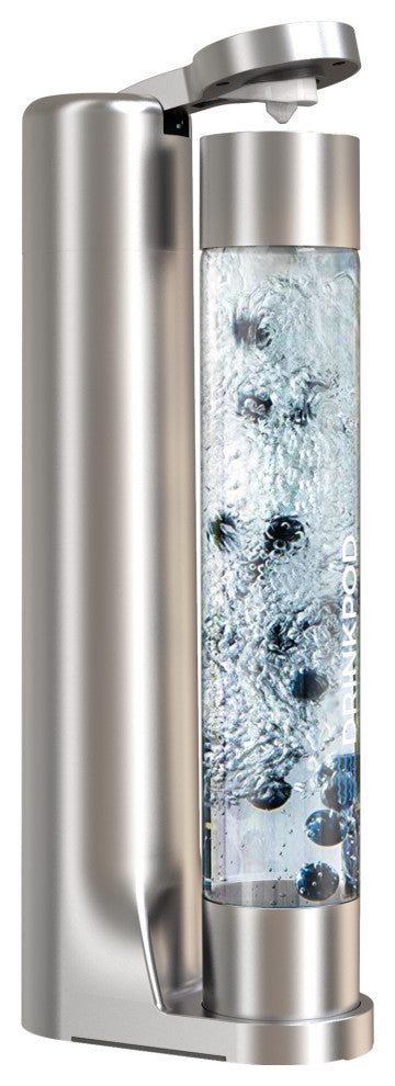 FIZZPod One Touch Sparking Soda Maker Value Pack, Silver