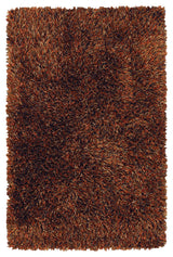 Iris Contemporary Area Rug, Brown Rust, 7'9"x10'6" Rectangle