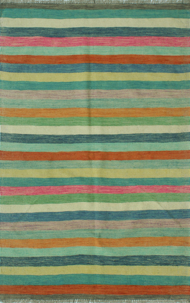 Winchester Kilim Faruk Ivory/Rust Rug, 4'0x6'4