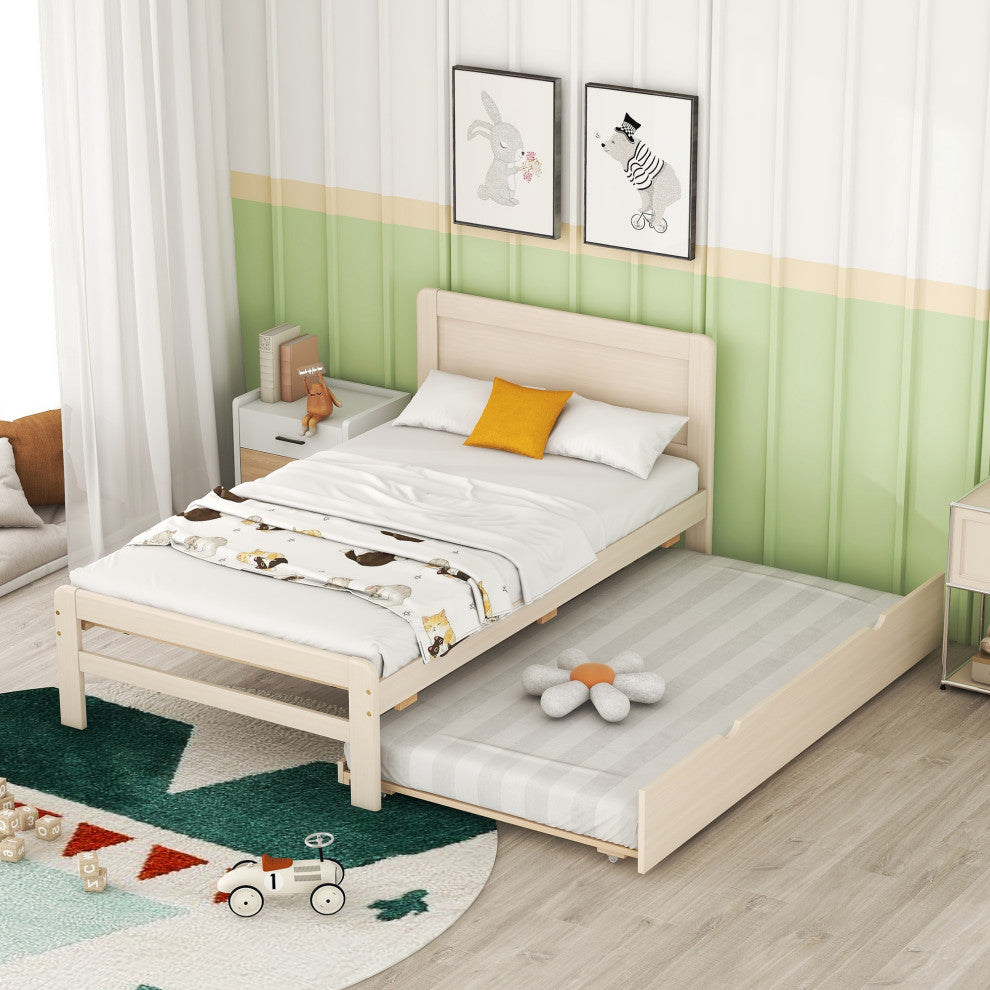Gewnee Modern Design Twin Size Platform Bed Frame