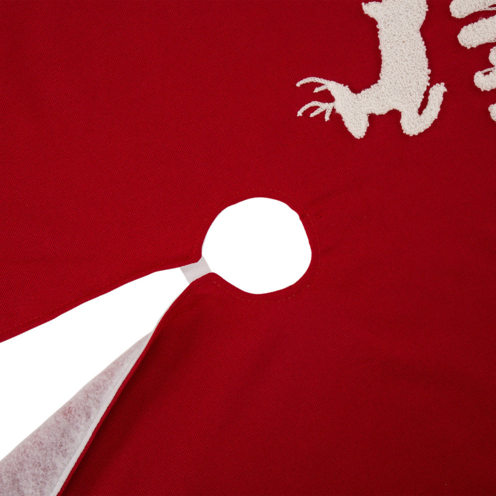 Set of 3 Fabric Christmas Decoration, Stocking and Tree Skirt